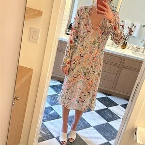 Kavita Bhartia floral print silk dress